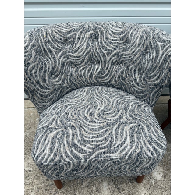 Mid-Century Modern Newly Upholstered Club Chairs After Geo Ponti For Sale - Image 11 of 12