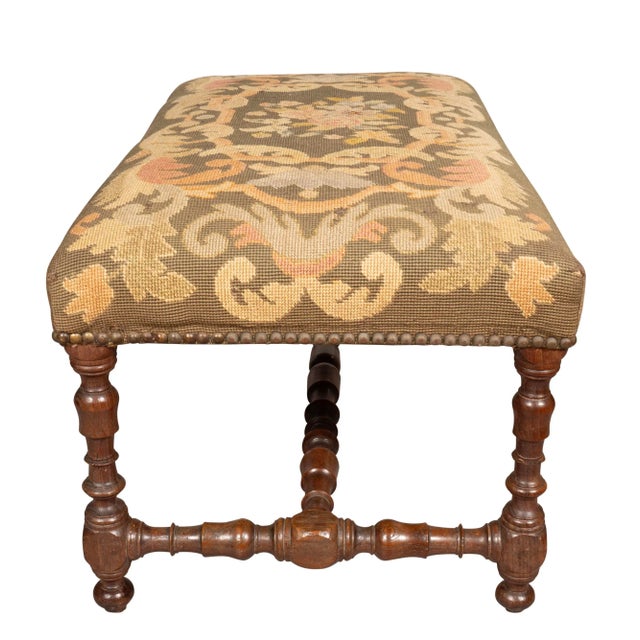 Wood Flemish Baroque Walnut Bench For Sale - Image 7 of 11