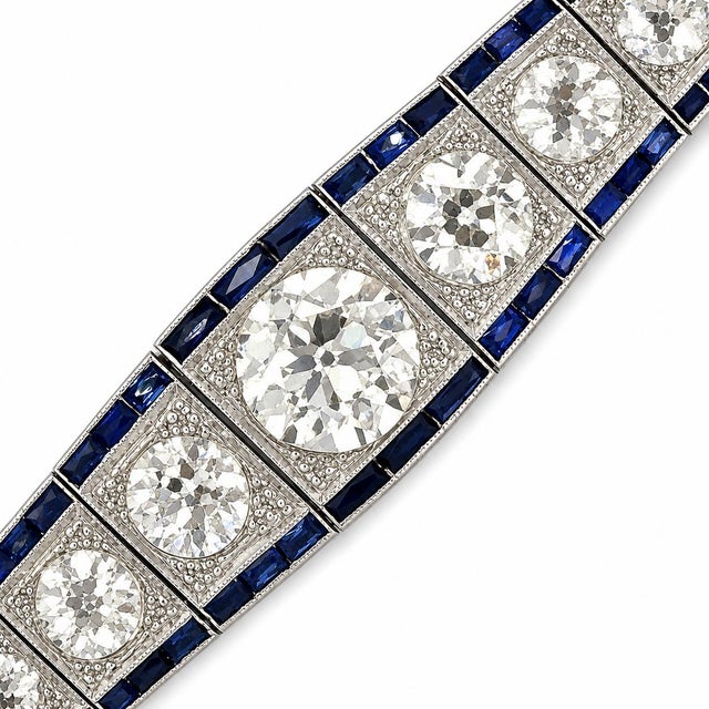 Early 20th Century Platinum Art Deco Bracelet For Sale - Image 4 of 4