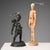 Bronze sculpture depicting the Silenus of Pompeii, a famous Greek deity. The sculpture depicts Silenus raising a serpent...