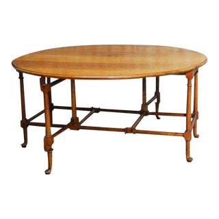 Queen Anne Style Mahogany Drop-Leaf Coffee Table by Baker For Sale