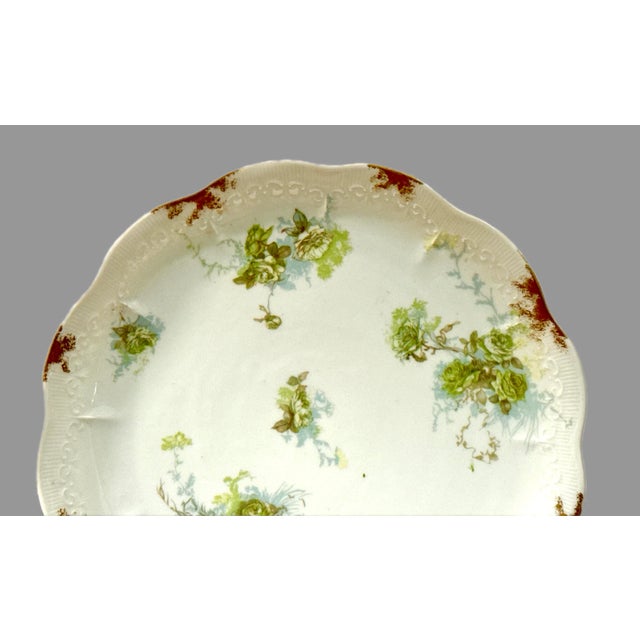 French Antique Limoges Jean Pouyat Plate Circa Early 1900s For Sale - Image 3 of 8