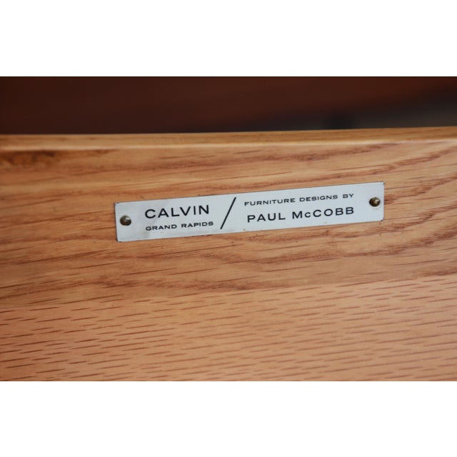 Paul Mccobb For Calvin Four Drawer Chest Of Drawers With Glass