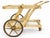 Aldo Tura Italian Art Deco Modern Aldo Tura Swan Form Lacquered Goatskin Bar Cart For Sale - Image 4 of 9