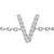 Contemporary 10K White Gold Diamond Accent "V" Initial Charm and Link Bracelet For Sale - Image 3 of 6