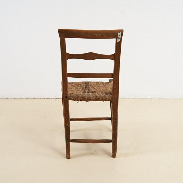 Vintage Handcrafted Wood Chair For Sale - Image 5 of 6