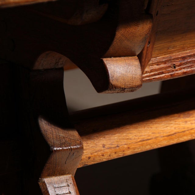18th Century Alpine Rustic Jogltisch Farmhouse Table in Oak For Sale - Image 9 of 17