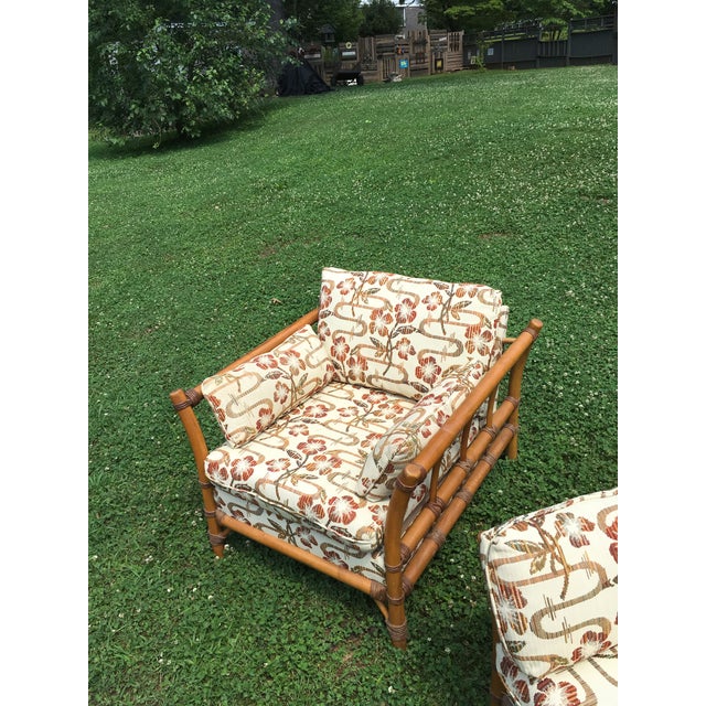 Bamboo Sofa and Chair a Pair Chairish
