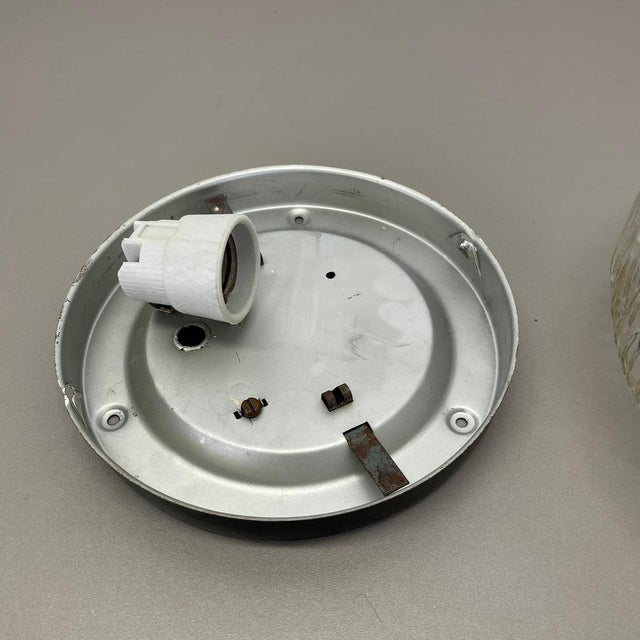 Textured Wall Ceiling Light in the style of Helena Tynell for Glashütte Limburg, 1960s For Sale - Image 11 of 17