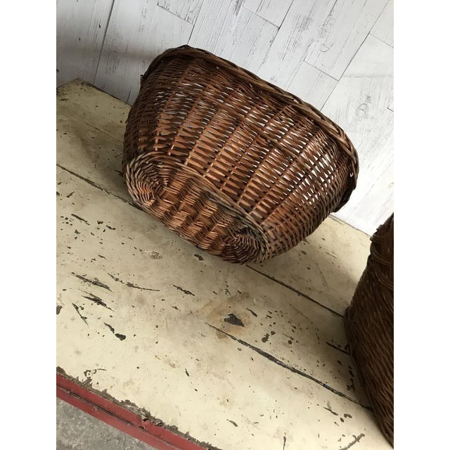Wood Wicker Baskets, 1960s, Set of 2 For Sale - Image 7 of 12