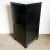 Wood Chinese Black Lacquered and Hand Painted Demi Lune Cabinet For Sale - Image 7 of 10