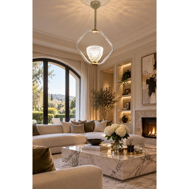 1950s Amazing Clear Rostrato Murano Glass Chandelier by Barovier & Toso For Sale - Image 12 of 15