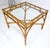 Glass Top 34" Square Mid Century Modern Burnt Bamboo Game Dinette Table MINT For Sale - Image 16 of 17