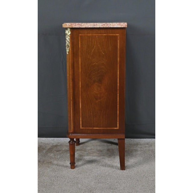 Small Early 20th Century Louis XVI Marquetry Parlor Cabinet, 1890s For Sale - Image 17 of 18