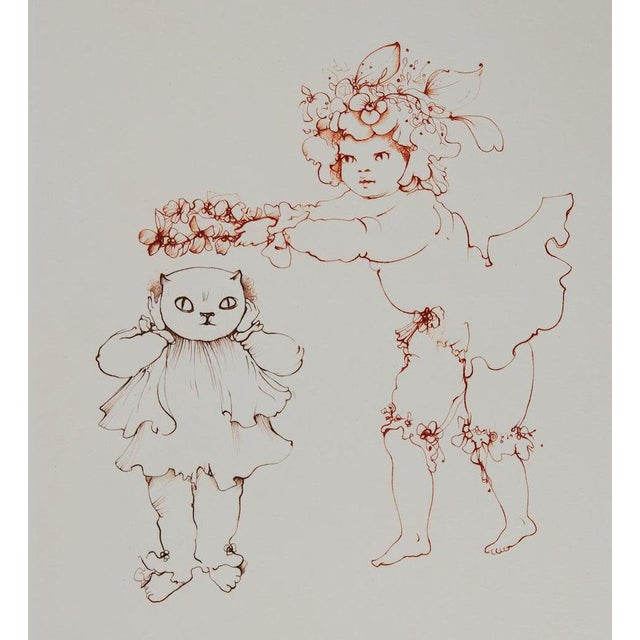Modern Léonor Fini, Le couronnement du chat, Etching For Sale - Image 3 of 6
