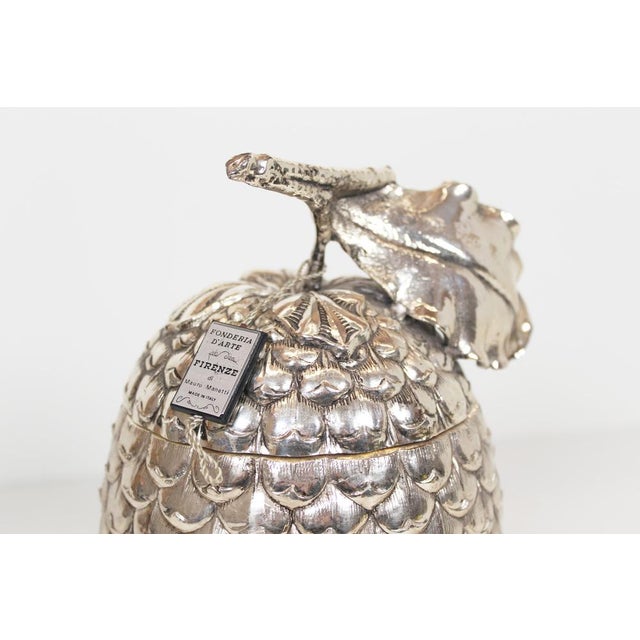 Iconic ice bucket in the shape of an acorn by Mauro Manetti for Fonderia d'Arte. In perfect condition, without damage....