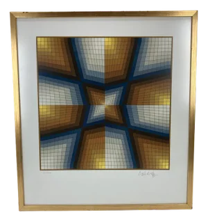 Victor Vasarely, Esthaynal, 1986, Print, Framed
