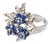 Gold Ring with Sapphires and Diamonds For Sale
