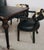 Late 20th Century Hooker Furniture Ebonized Leather Games Table & Four Cowhide Armchairs For Sale - Image 15 of 17