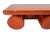 1980s Sculptural Postmodern Burnt Orange Desk With Cylindrical Pedestals, 1980s For Sale - Image 5 of 12