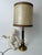 Hollywood Regency Large Hollywood Regency Leather and Brass Table Lamp, 1960s For Sale - Image 3 of 18