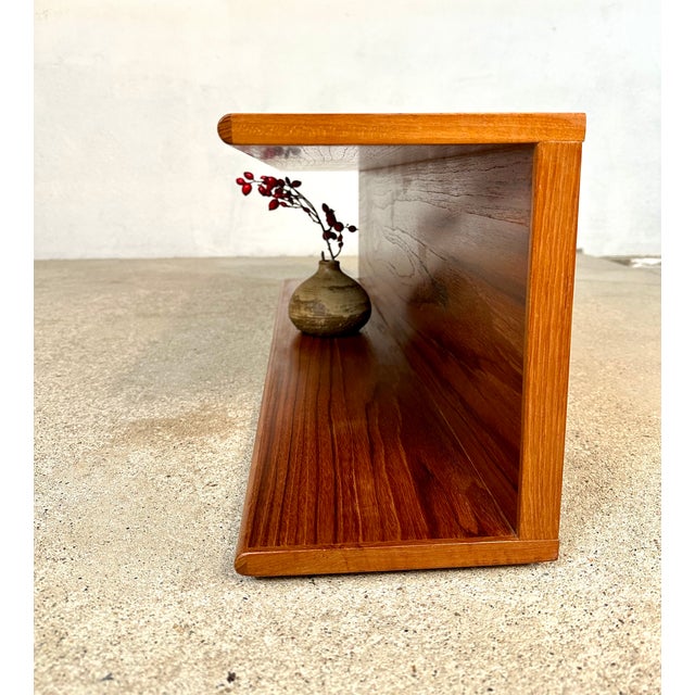 Wood Minimalist Teakwood Wall Shelf, Germany, 1960s For Sale - Image 7 of 15