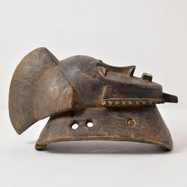 African Early 20th Century Yaure Baule Portrait Mask Cote d'Ivoire For Sale - Image 3 of 11