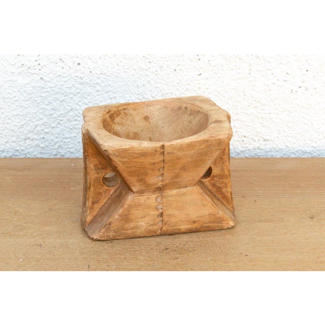 Rustic Bleached Wood Tribal Bijani For Sale - Image 4 of 6