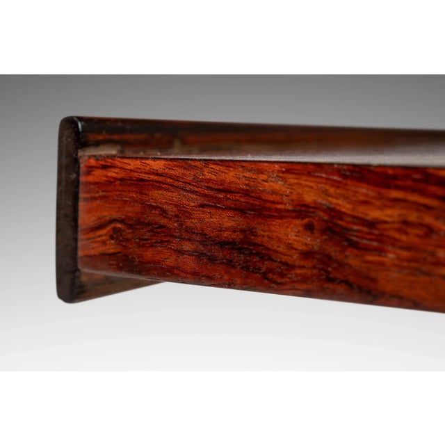 Red Mid-Century Modern Long “Krobo” Table / Bench in Rosewood With Leather Seat by Torbjørn Afdal for Bruksbo, Norway, Circa 1960's For Sale - Image 8 of 12