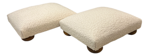 Nordic Ottomans in Bouclé, Set of 2
