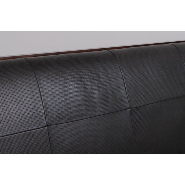 Baker Leather Mahogany Mid Century Modern King Size Bed For Sale - Image 11 of 16