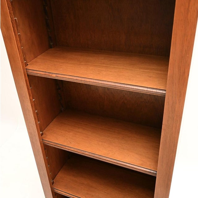 Brown Georgian Style Walnut Open Bookcase, 1950s For Sale - Image 8 of 10