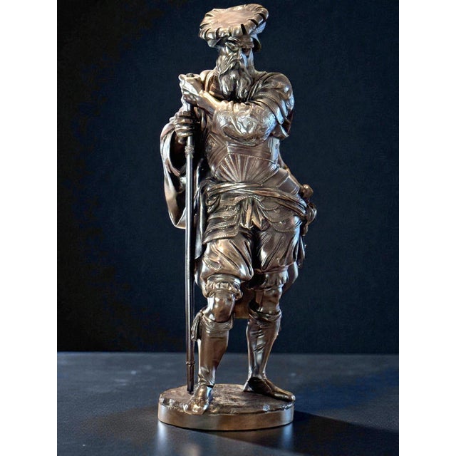 Antique 25" French Bronze: "The Landsknecht" by Albert-Ernest Carrier-Belleuse Own a masterpiece of 19th-century French...