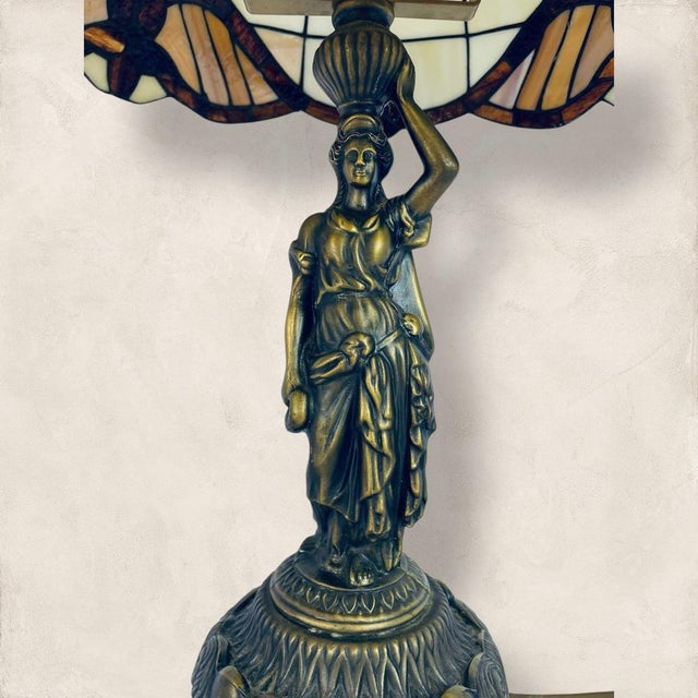 Metal Tiffany Style Lamp from Honsel Leuchten, 1930 For Sale - Image 7 of 9