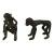 Vintage African Bronze Monkey Figurines- a Pair For Sale