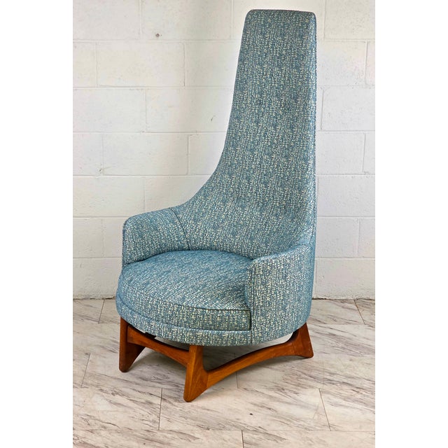 1960s Mid Century High Back King Chair Attributed to Adrian Pearsall For Sale - Image 10 of 11