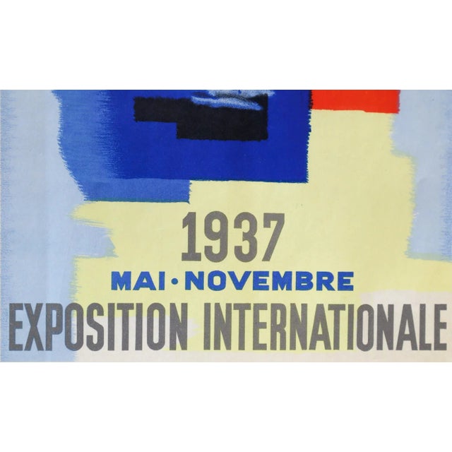 Art Deco 1937 French Exposition Internationale Exhibition Poster, Paul Colin For Sale - Image 3 of 4