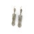 These elongated 18k white gold filigree earrings have an exquisite design that is lace-like with floral openings and zig...