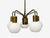 Metal Danish Modern, Pendant Light, Brass, Opal Glass, Denmark, 1970s For Sale - Image 7 of 11