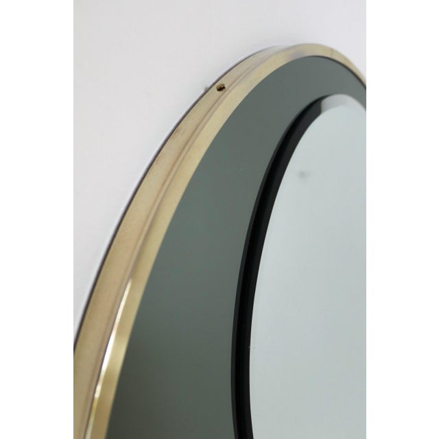 Italian Double Glass Wall Mirror with Brass Frame, 1970s For Sale - Image 16 of 17