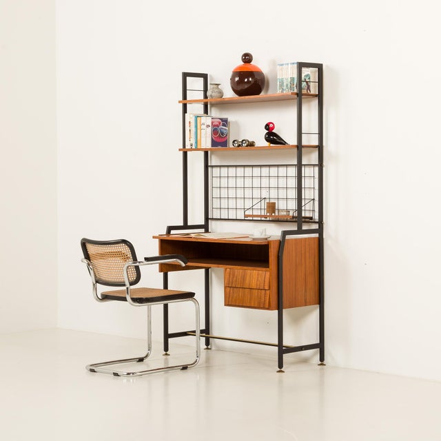 Mid-Century Italian Bookcase with a Desk, 1970s For Sale - Image 14 of 14