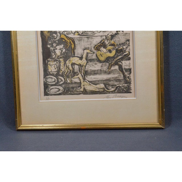 Printmaking Materials 1980s Yves Brayer “Le Banquet” Signed & Numbered French Color Lithograph For Sale - Image 7 of 10