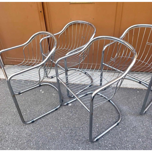 Metal Vintage Italian Sabrina Chairs by Gastone Rinaldi for Rima, 1970s, Set of 4 For Sale - Image 7 of 18