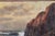 Wood Stormy Seascape Painting at Sunset by Richard Dey De Ribcowsky (1880-1936) For Sale - Image 7 of 12