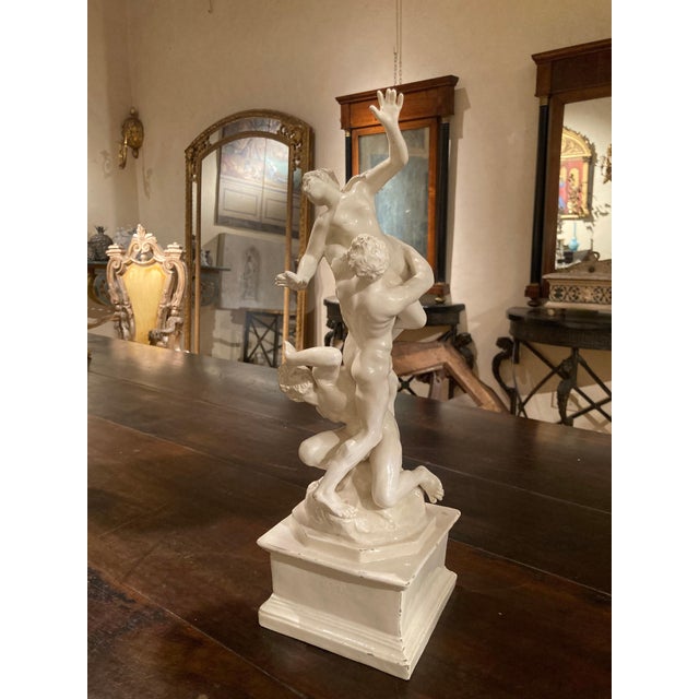 19th Century Italian Renaissance White Glazed Porcelain Figurine Group For Sale - Image 4 of 16