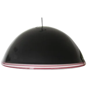 Italian Black Murano Art Glass Dome Chandelier Pendant Light