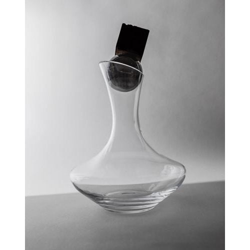 Vintage Wine Decanter with Rounded Glass Body, 1990s For Sale - Image 5 of 11
