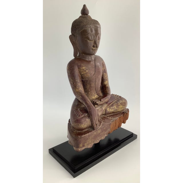 Gorgeous large (24” including base) antique seated Buddha, 18th century Burmese. I purchased this Buddha in 2002 from a...