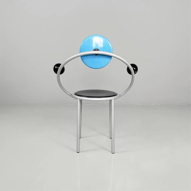 Italian Modern First Chair in Metal and Wood by Michele De Lucchi, 1983 For Sale - Image 6 of 18