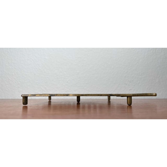 Art Deco Bronze Trivet Coaster with Solomon Knot Design For Sale - Image 5 of 12